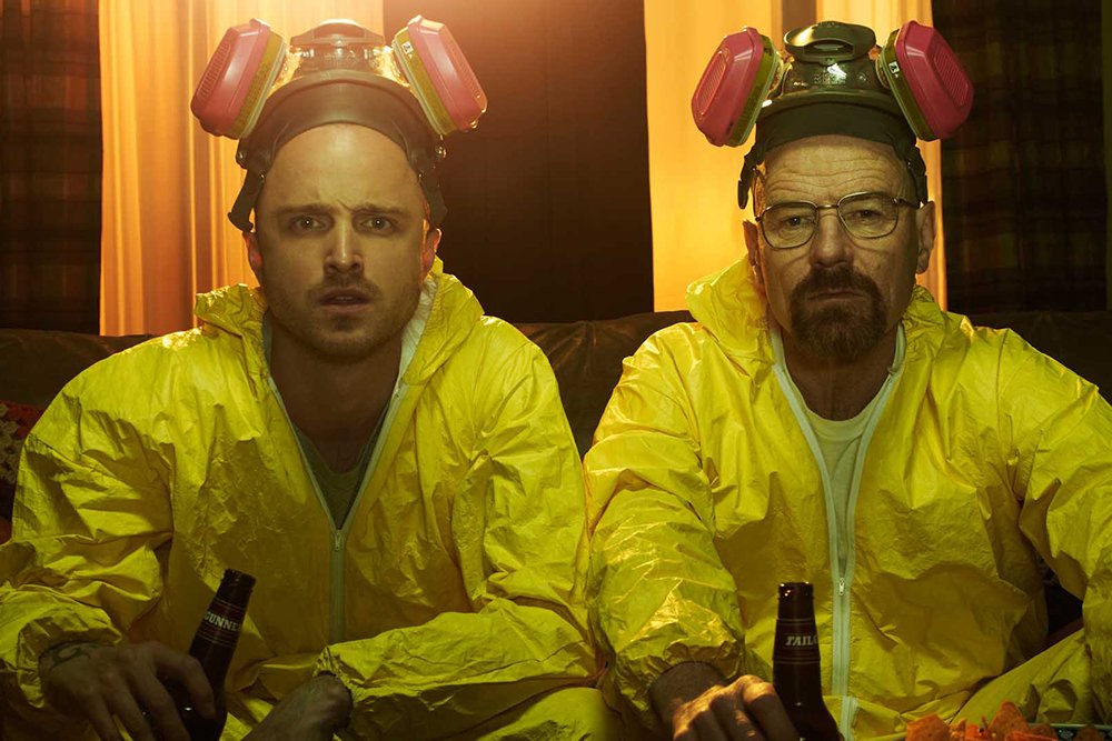 Кадр сериала «Во все тяжкие», Брайан Крэнстон, Аарон Пол